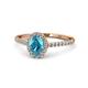 1 - Marnie Desire London Blue Topaz and Lab Grown Diamond Halo Engagement Ring 