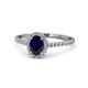 1 - Marnie Desire Blue Sapphire and Lab Grown Diamond Halo Engagement Ring 
