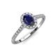 4 - Marnie Desire Blue Sapphire and Lab Grown Diamond Halo Engagement Ring 
