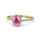 1 - Marnie Desire Pink Sapphire and Lab Grown Diamond Halo Engagement Ring 