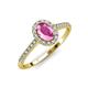 4 - Marnie Desire Pink Sapphire and Lab Grown Diamond Halo Engagement Ring 
