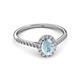 3 - Marnie Desire Aquamarine and Lab Grown Diamond Halo Engagement Ring 