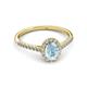 3 - Marnie Desire Aquamarine and Lab Grown Diamond Halo Engagement Ring 