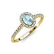 4 - Marnie Desire Aquamarine and Lab Grown Diamond Halo Engagement Ring 