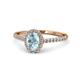 1 - Marnie Desire Aquamarine and Lab Grown Diamond Halo Engagement Ring 
