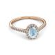 3 - Marnie Desire Aquamarine and Lab Grown Diamond Halo Engagement Ring 