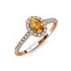 4 - Marnie Desire Citrine and Lab Grown Diamond Halo Engagement Ring 
