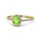 1 - Marnie Desire Peridot and Lab Grown Diamond Halo Engagement Ring 