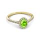 3 - Marnie Desire Peridot and Lab Grown Diamond Halo Engagement Ring 