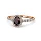 1 - Marnie Desire Red Garnet and Lab Grown Diamond Halo Engagement Ring 