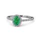 1 - Marnie Desire Emerald and Lab Grown Diamond Halo Engagement Ring 