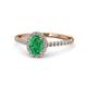 1 - Marnie Desire Emerald and Lab Grown Diamond Halo Engagement Ring 