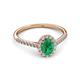 3 - Marnie Desire Emerald and Lab Grown Diamond Halo Engagement Ring 