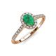4 - Marnie Desire Emerald and Lab Grown Diamond Halo Engagement Ring 