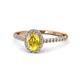 1 - Marnie Desire Yellow Sapphire and Lab Grown Diamond Halo Engagement Ring 