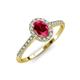 4 - Marnie Desire Ruby and Lab Grown Diamond Halo Engagement Ring 