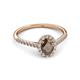 3 - Marnie Desire Smoky Quartz and Lab Grown Diamond Halo Engagement Ring 