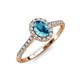 4 - Marnie Desire London Blue Topaz and Lab Grown Diamond Halo Engagement Ring 