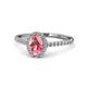 1 - Marnie Desire Pink Tourmaline and Lab Grown Diamond Halo Engagement Ring 