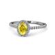 1 - Marnie Desire Yellow Sapphire and Lab Grown Diamond Halo Engagement Ring 