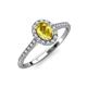 4 - Marnie Desire Yellow Sapphire and Lab Grown Diamond Halo Engagement Ring 