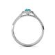 5 - Marnie Desire London Blue Topaz and Lab Grown Diamond Halo Engagement Ring 