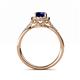 5 - Anne Desire Blue Sapphire and Diamond Halo Engagement Ring  