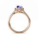 5 - Anne Desire Tanzanite and Diamond Halo Engagement Ring  