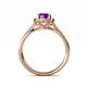 5 - Anne Desire Amethyst and Diamond Halo Engagement Ring  