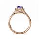 5 - Anne Desire Iolite and Diamond Halo Engagement Ring  