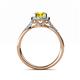 5 - Anne Desire Yellow and White Diamond Two Tone Halo Engagement Ring  