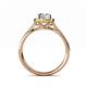 5 - Anne Desire Diamond Two Tone Halo Engagement Ring  