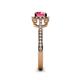 6 - Anne Desire Pink Tourmaline and Diamond Halo Engagement Ring  