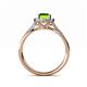 5 - Anne Desire Peridot and Diamond Two Tone Halo Engagement Ring  