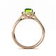 5 - Anne Desire Peridot and Diamond Two Tone Halo Engagement Ring  