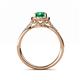 5 - Anne Desire Emerald and Diamond Halo Engagement Ring  