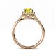 5 - Anne Desire Yellow and White Diamond Two Tone Halo Engagement Ring  