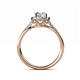 5 - Anne Desire Diamond Two Tone Halo Engagement Ring  