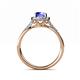 5 - Anne Desire Tanzanite and Diamond Halo Engagement Ring  