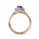 5 - Anne Desire Amethyst and Diamond Halo Engagement Ring  