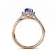 5 - Anne Desire Iolite and Diamond Halo Engagement Ring  