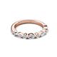 3 - Mira 0.50 ctw Marquise and Round Natural Diamond Women Stackable Wedding Band 
