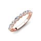 4 - Mira 0.50 ctw Marquise and Round Natural Diamond Women Stackable Wedding Band 
