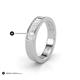 5 - Lisha 0.85 ctw Baguette shape Lab Grown Diamond Women Stackable Wedding Band 