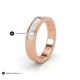 5 - Lisha 0.85 ctw Baguette shape Natural Diamond Women Stackable Wedding Band 