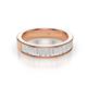 4 - Lisha 0.85 ctw Baguette shape Natural Diamond Women Stackable Wedding Band 