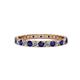 1 - Audrey 2.70 mm Blue Sapphire and Diamond U Prong Eternity Band 