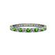1 - Audrey 2.70 mm Green Garnet and Diamond U Prong Eternity Band 