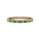 1 - Audrey 2.70 mm Green Garnet and Diamond U Prong Eternity Band 
