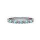 1 - Audrey 2.70 mm Aquamarine and Diamond U Prong Eternity Band 